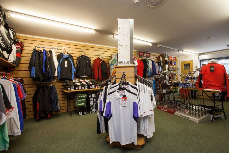 image of Inside the Pro Shop - polo shirts and waterproofs
