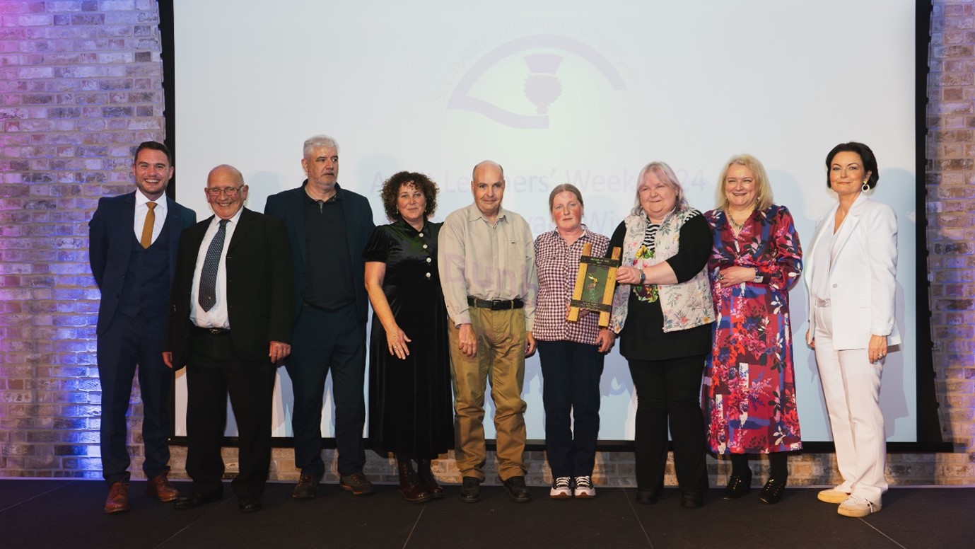 West Dunbartonshire Learner Voice Group receive their award