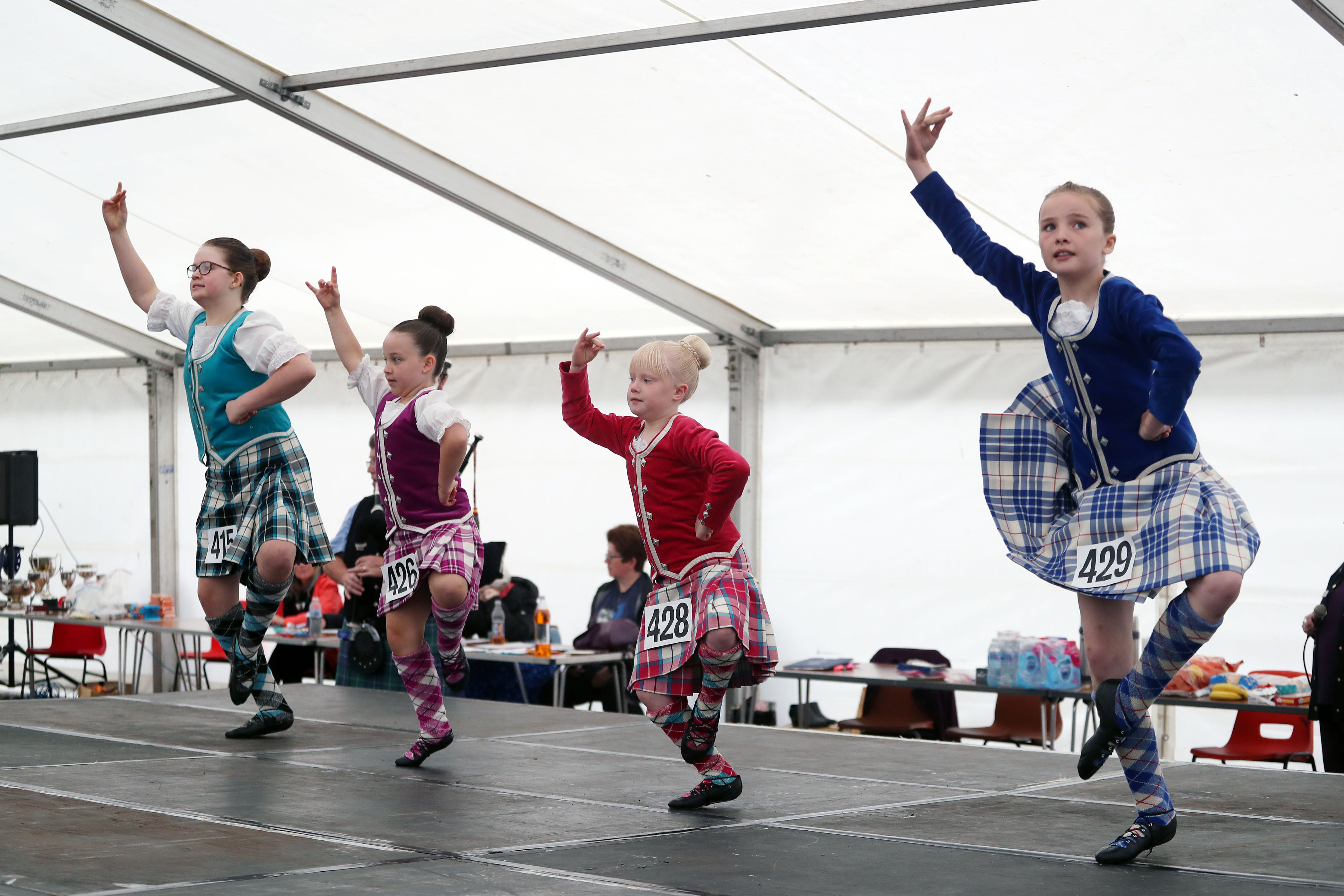 Children highland dancing